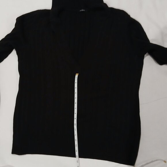 Daisy Fuentes Black Cable Knit Pullover Sweater Hoodie - Size 3X - Picture 4 of 6